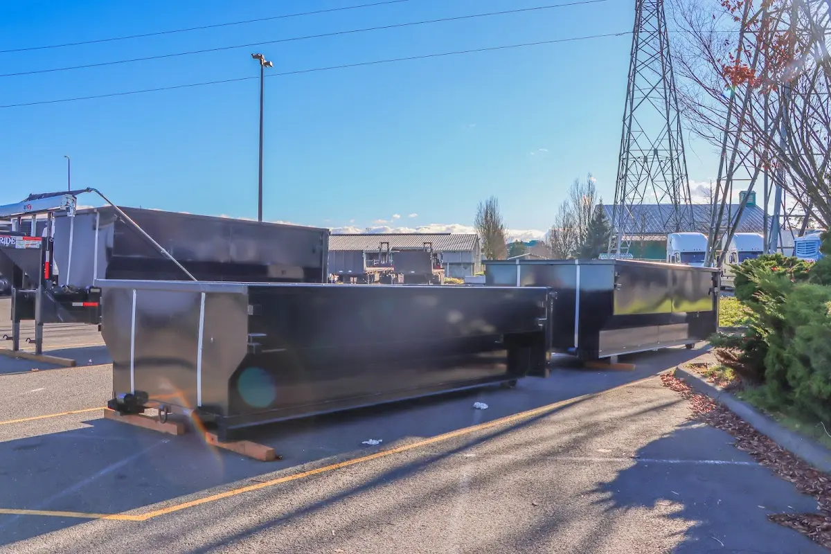Roll-off dumpster ready for waste disposal at job site for Construction Dumpster Rental in Longboat Key